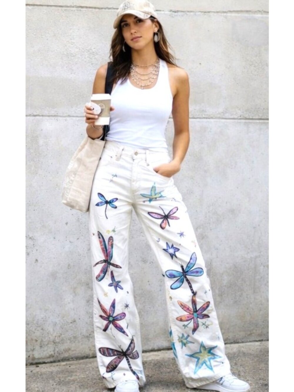 Free People We The Free Tennessee Low Rise Illusions Jeans Dragonfly Size 25 New - Picture 11 of 16